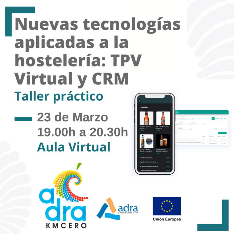 Taller 2 Nuevas tecnologías aplicadas a la hostelería: TPV virtual y CRM