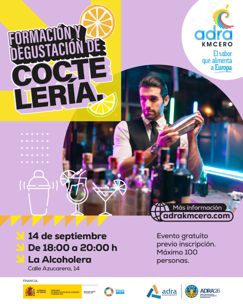 Taller Gratuito de Coctelería y Degustación «Adra KM0»